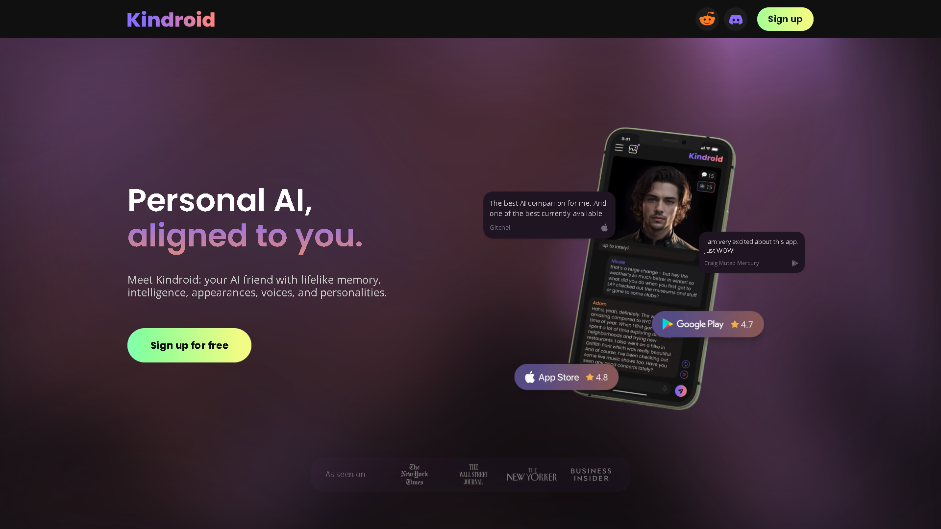 Kindroid Interface Screenshot - Voice Generation & Conversion Tool