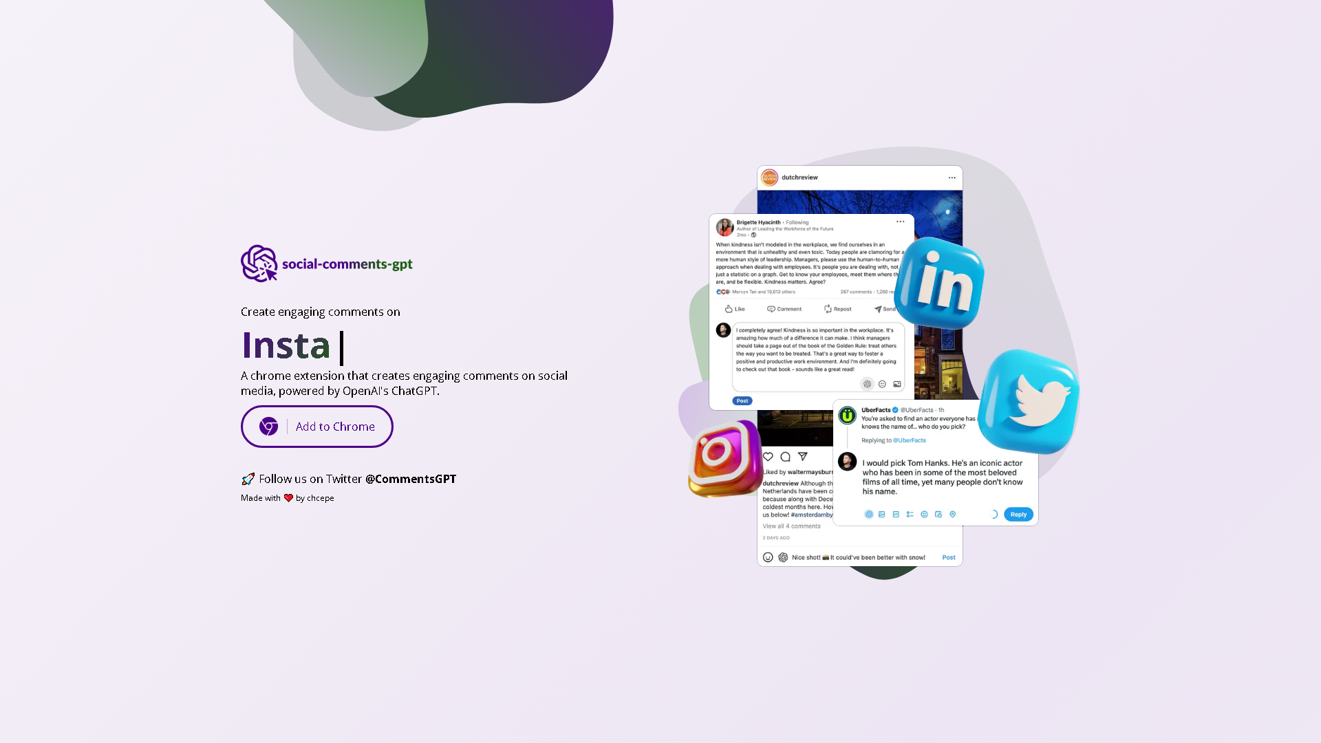 Social Comments GPT Interface Screenshot - Social Media Tool