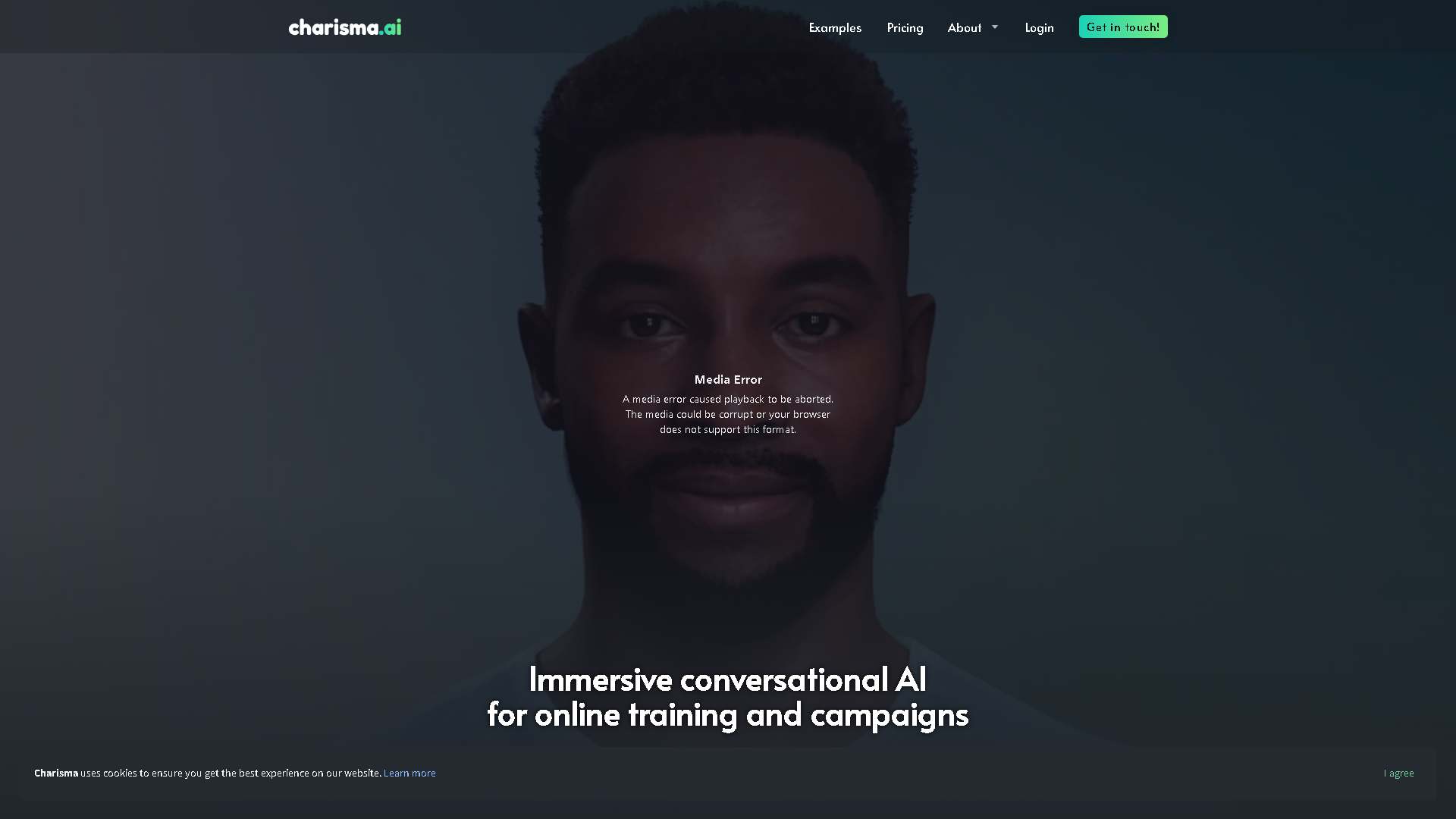 Charisma.ai Interface Screenshot - Writing & Editing Tool