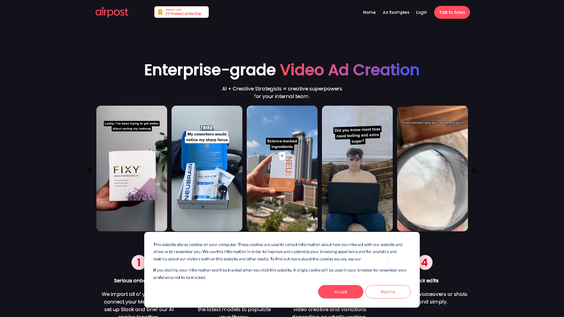 Airpost Interface Screenshot - Video & Animation Tool