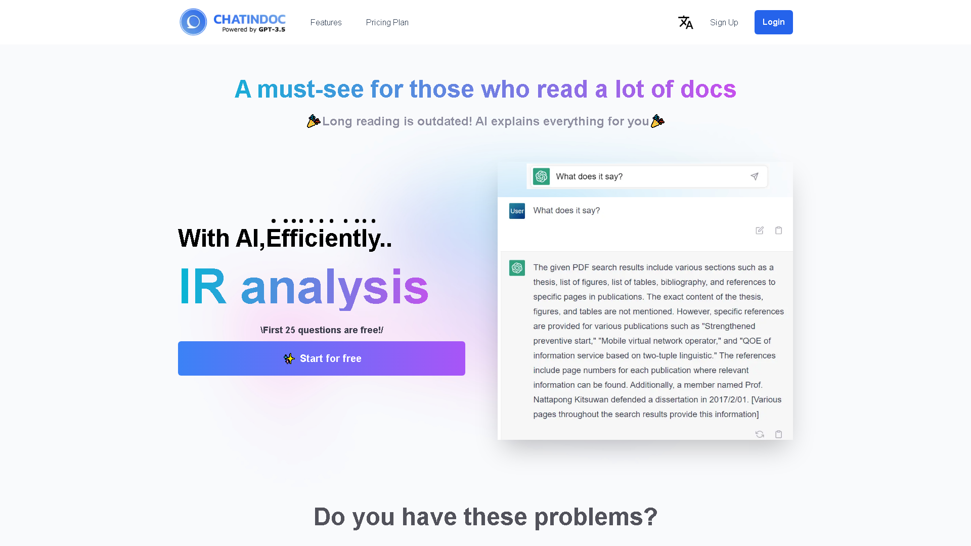 ChatInDoc Interface Screenshot - Office & Productivity Tool