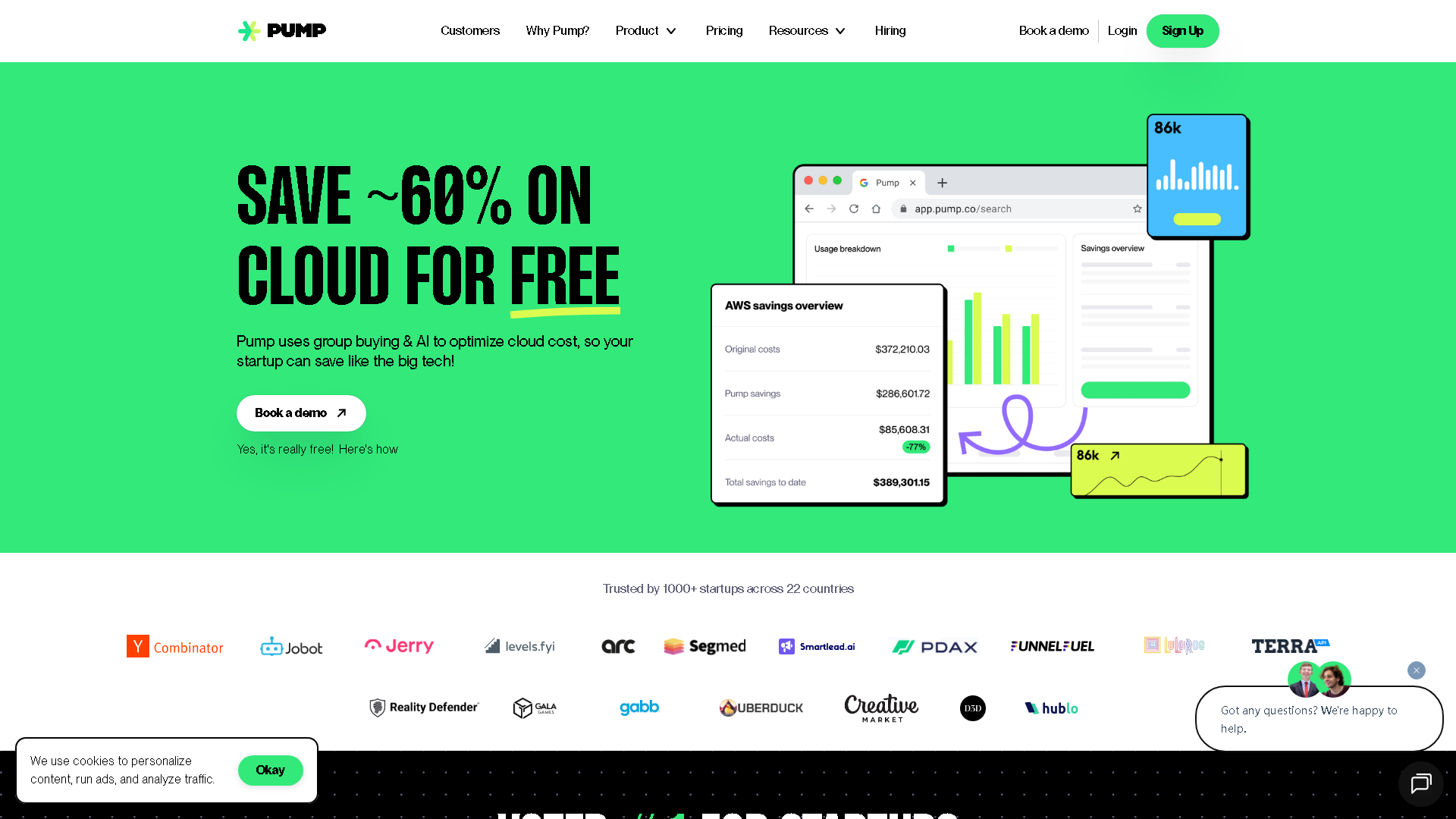 Pump Interface Screenshot - Legal & Finance Tool