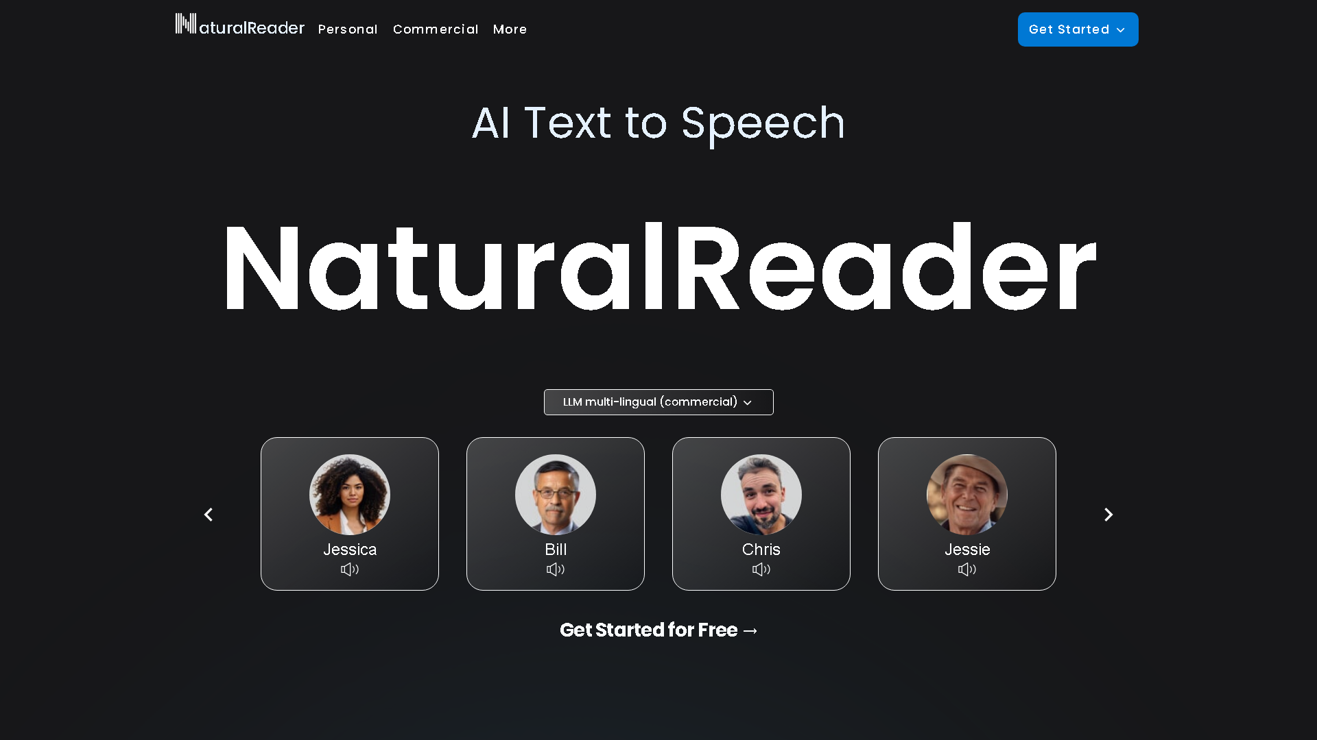 NaturalReader Interface Screenshot - Voice Generation & Conversion Tool