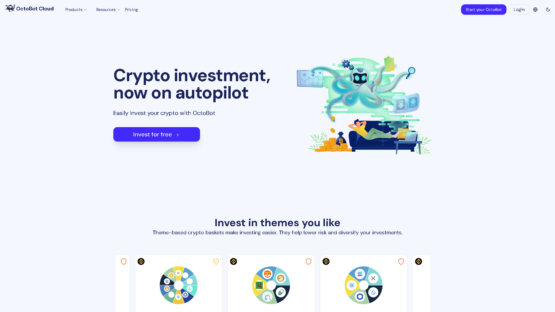 OctoBot Cloud Interface Screenshot - Legal & Finance Tool