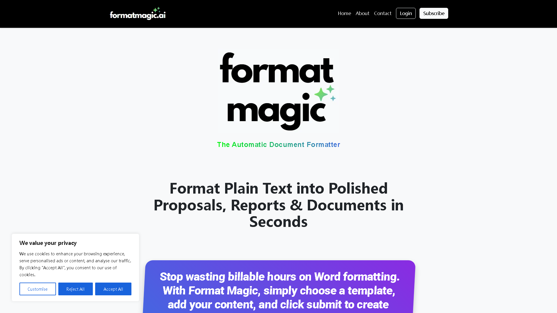 Format Magic Interface Screenshot - Office & Productivity Tool