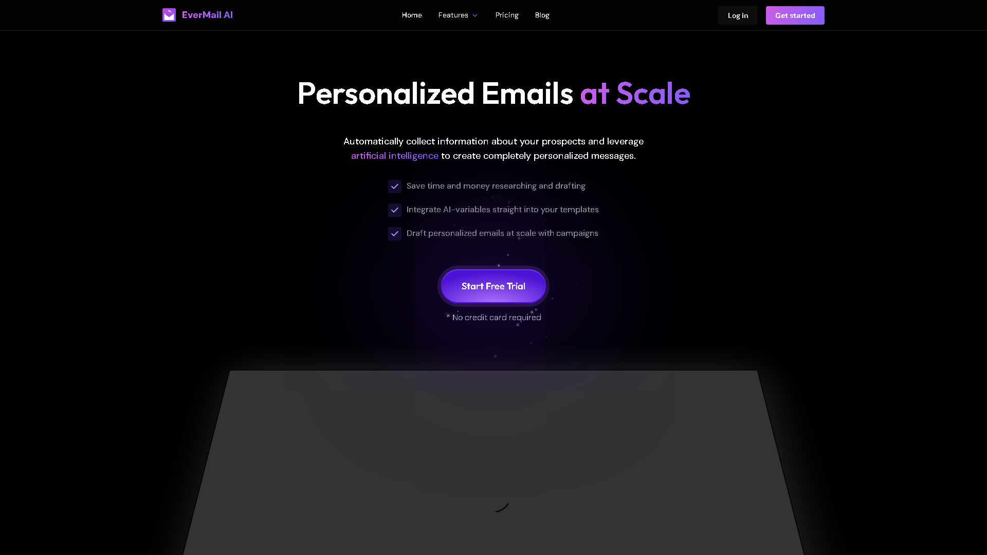 EverMail AI Interface Screenshot - Writing & Editing Tool