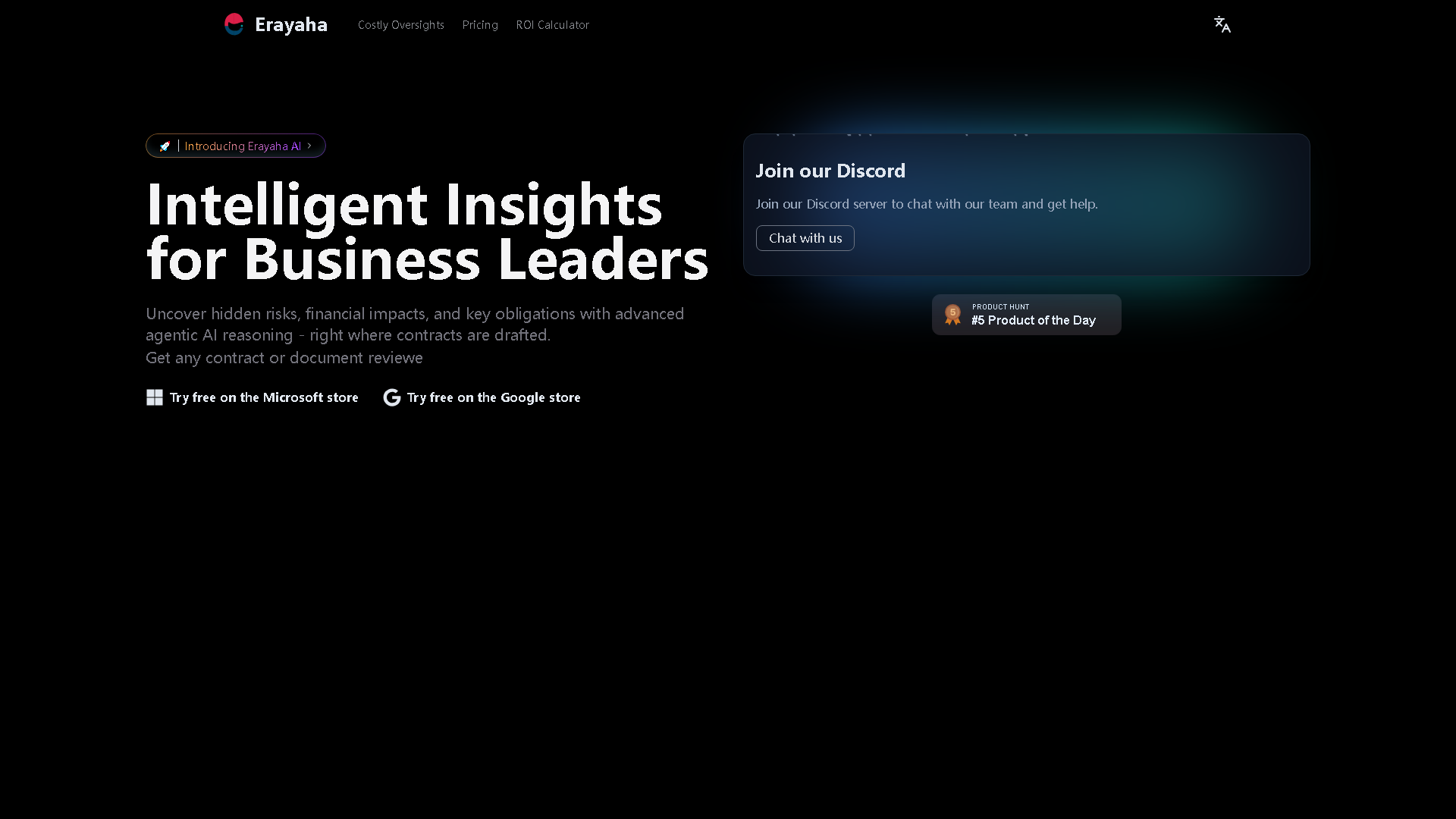 Erayaha AI Interface Screenshot - Legal & Finance Tool