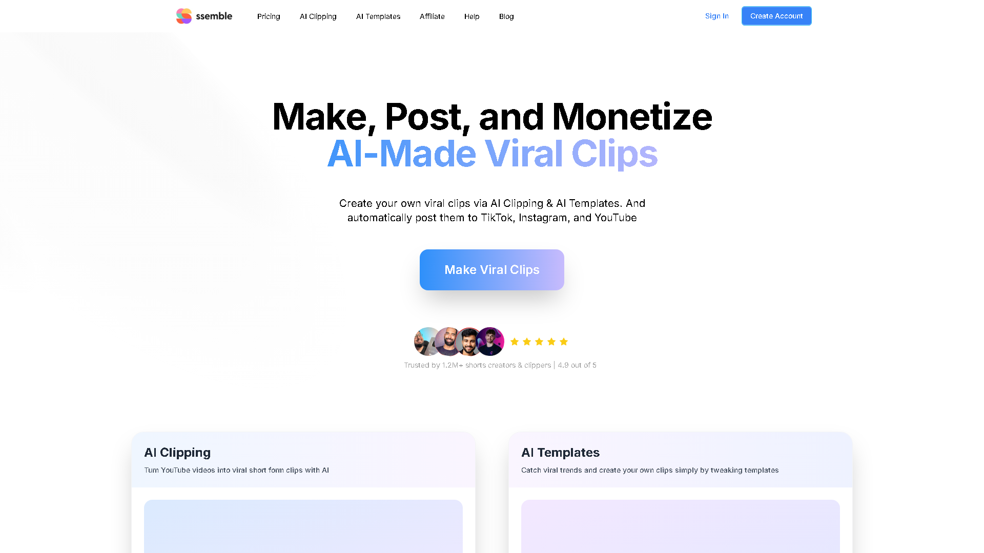 Ssemble Interface Screenshot - Writing & Editing Tool