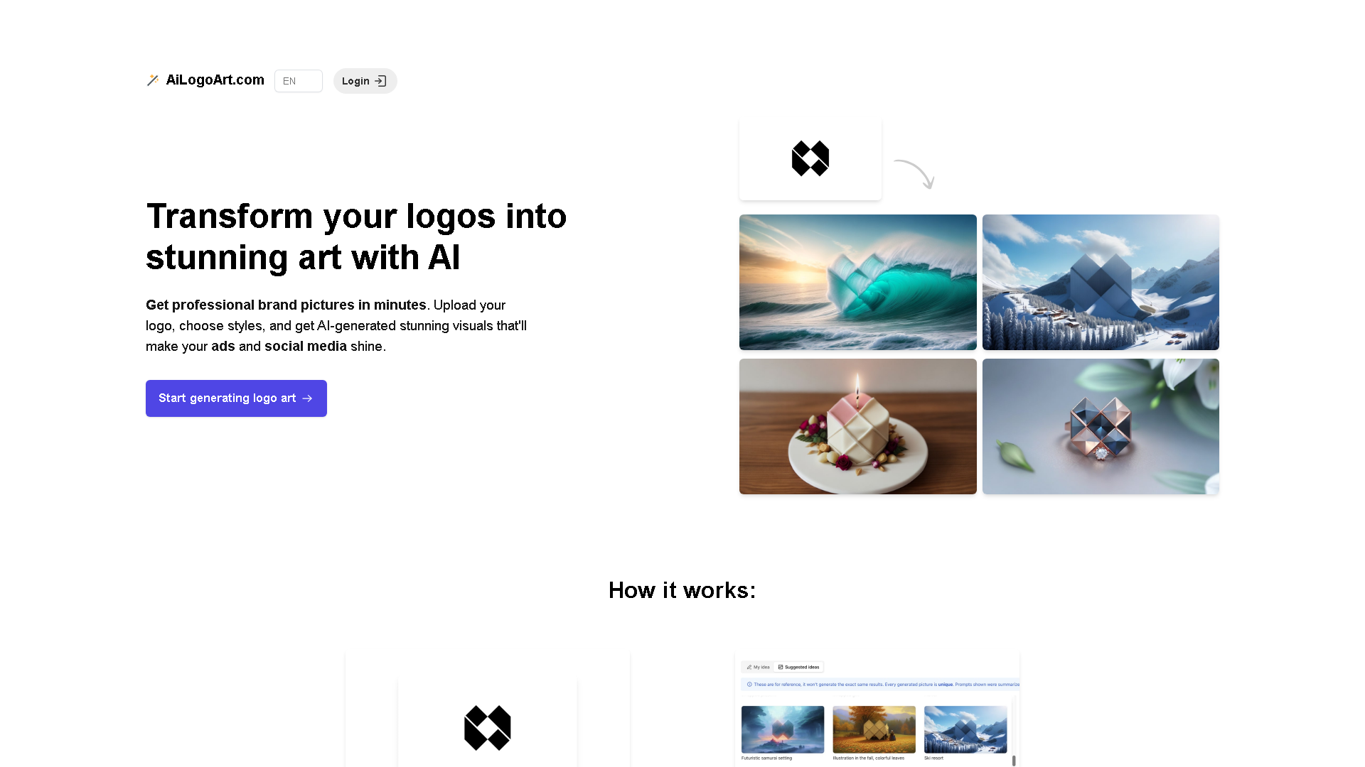 AI Logo Art Interface Screenshot - Art & Creative Design Tool
