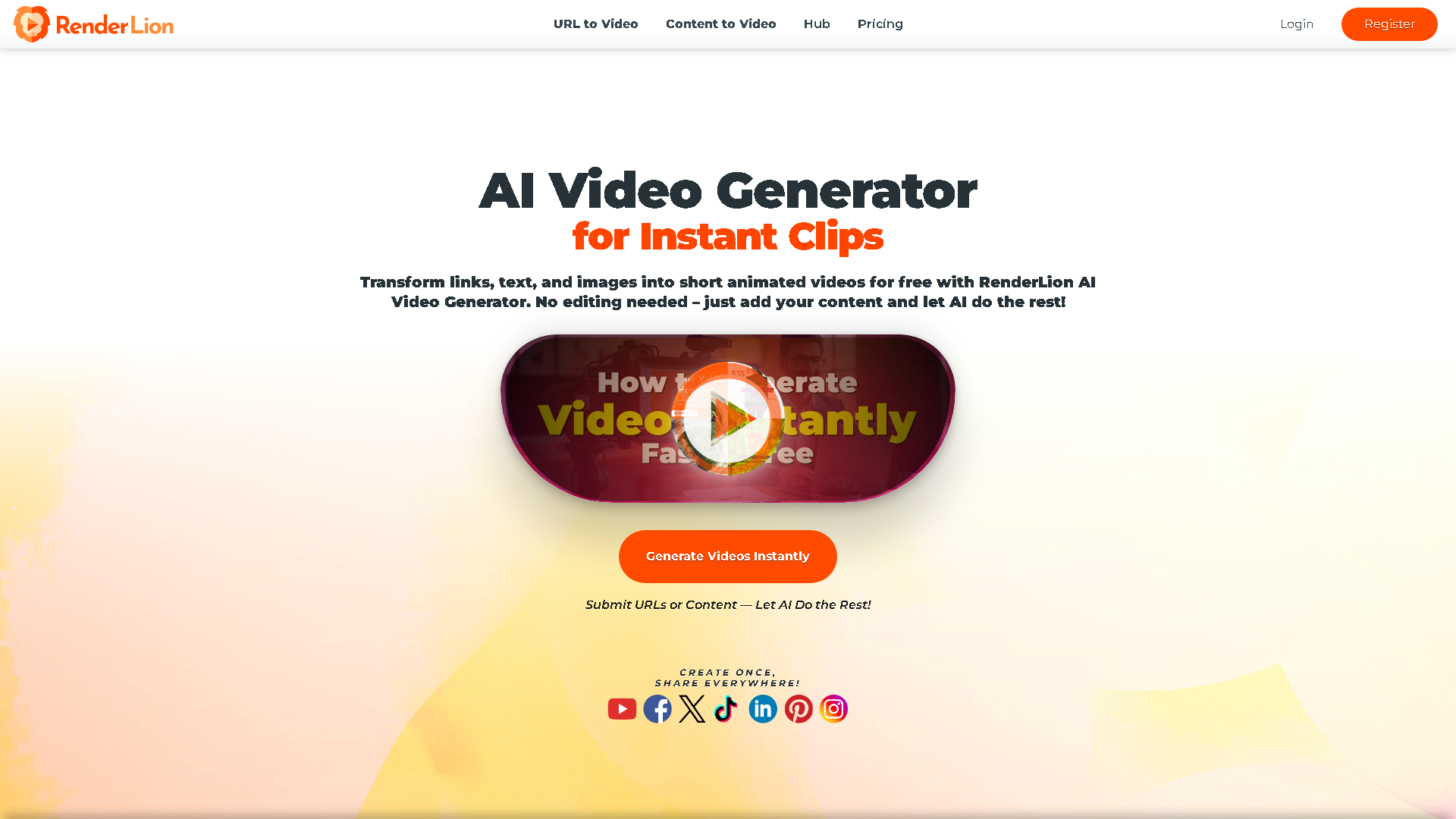 RenderLion Interface Screenshot - Video & Animation Tool