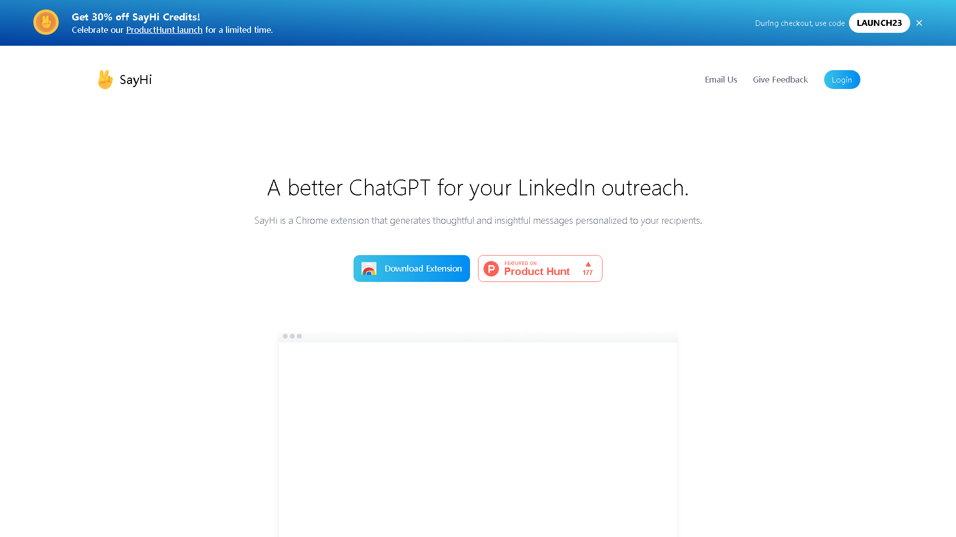SayHi Interface Screenshot - Writing & Editing Tool