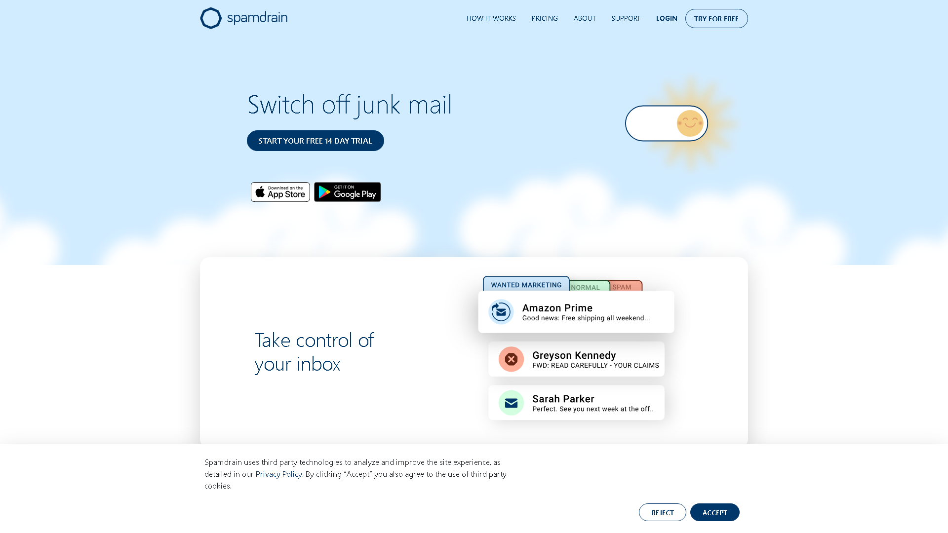 Spamdrain Interface Screenshot - AI Detection & Anti-Detection Tool