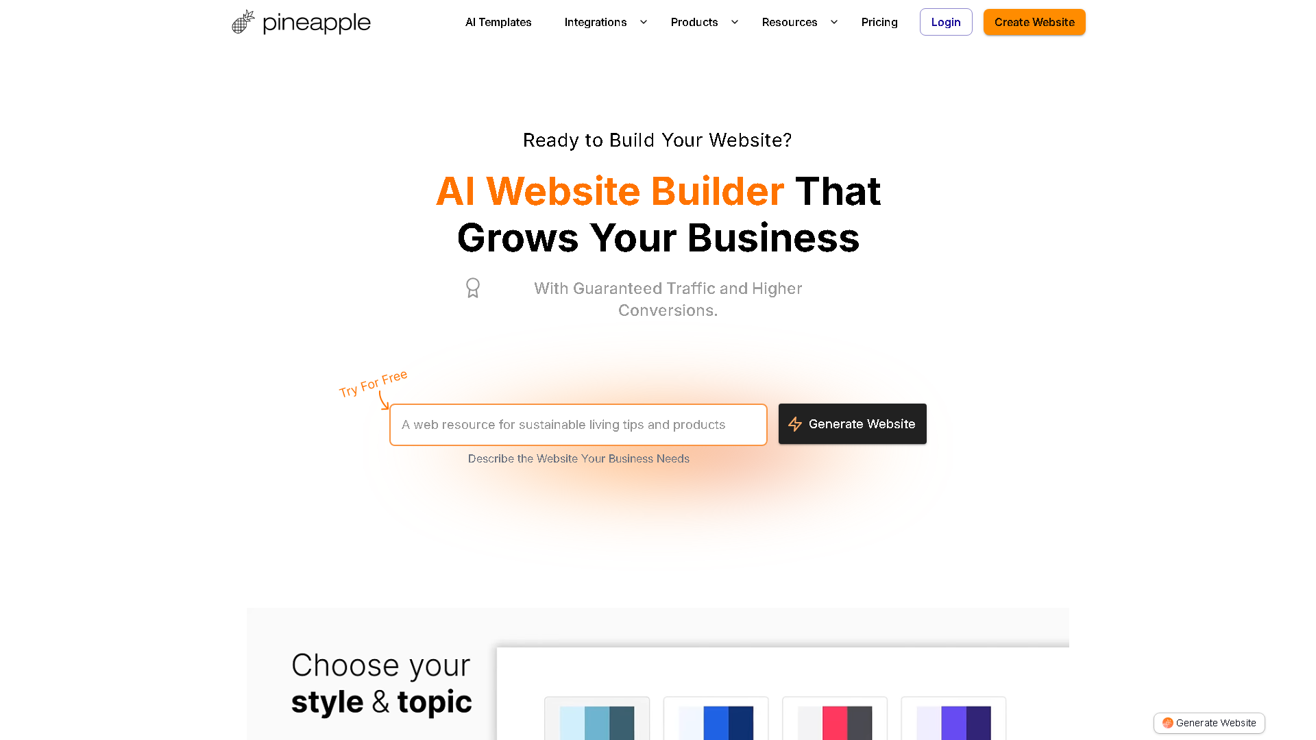 Pineapple Builder Interface Screenshot - Coding & Development Tool