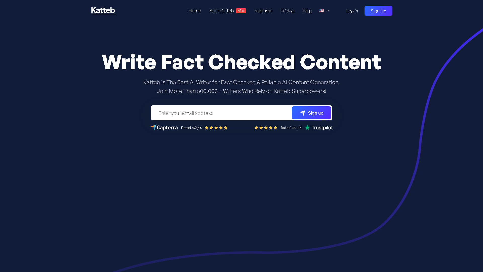 Katteb Interface Screenshot - Writing & Editing Tool