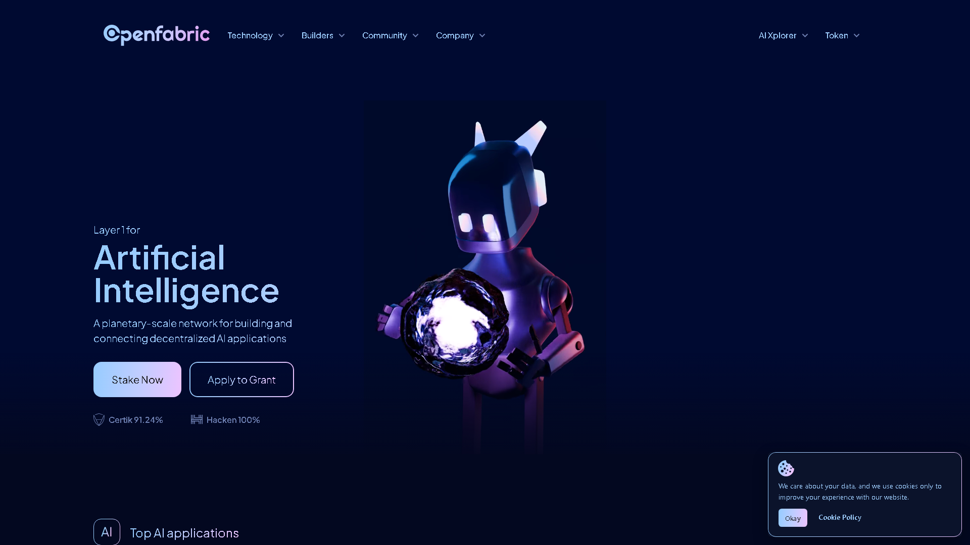 Openfabric AI Interface Screenshot - Business Research Tool