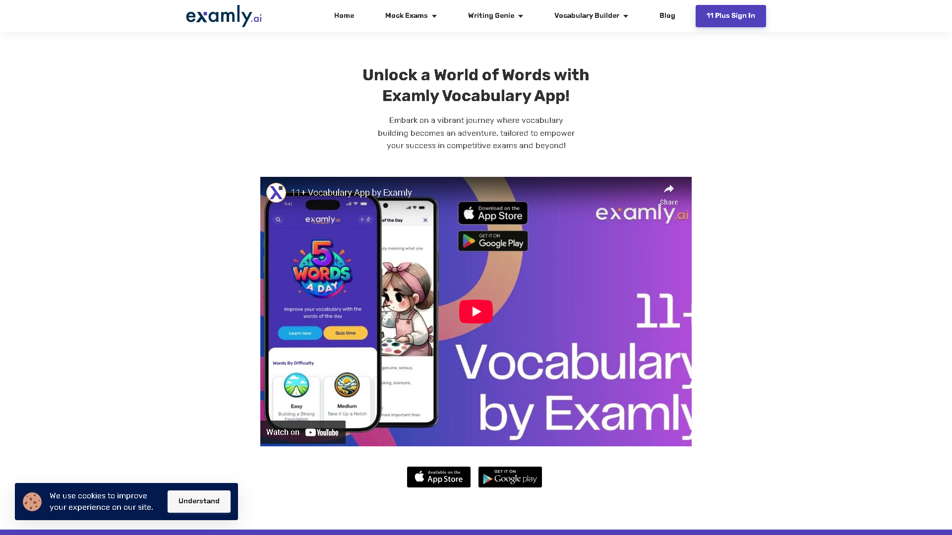 Examly Interface Screenshot - Writing & Editing Tool