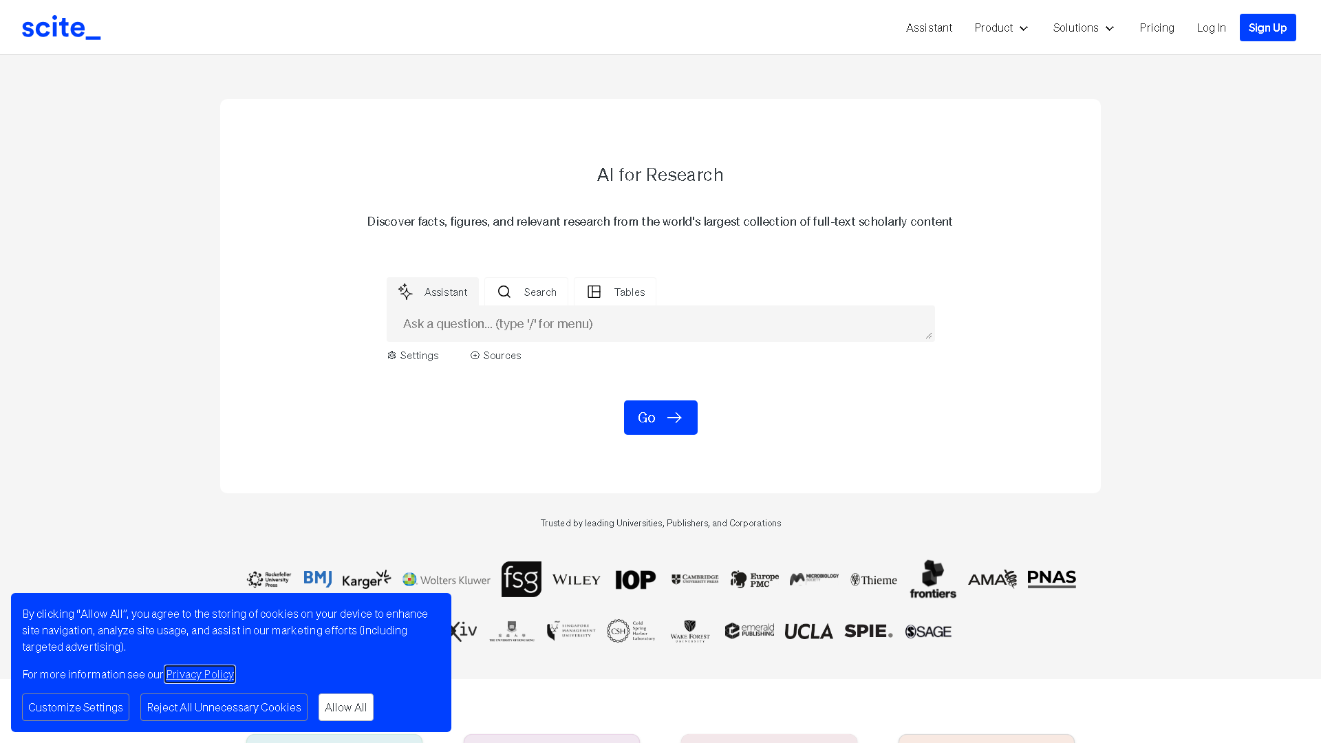 Scite Interface Screenshot - AI Detection & Anti-Detection Tool