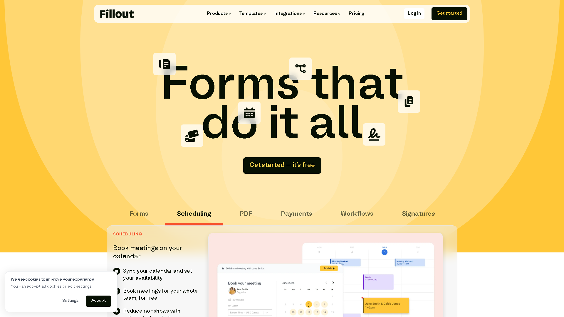Fillout Interface Screenshot - Image Generation & Editing Tool
