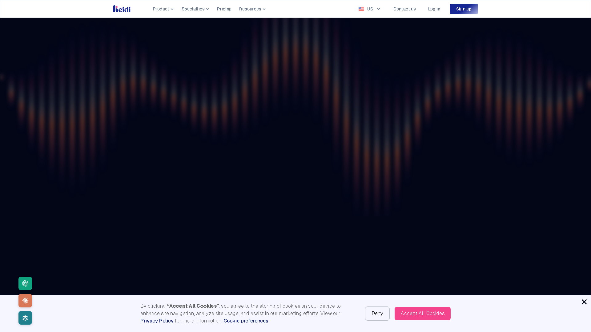 Heidi Health Interface Screenshot - Voice Generation & Conversion Tool