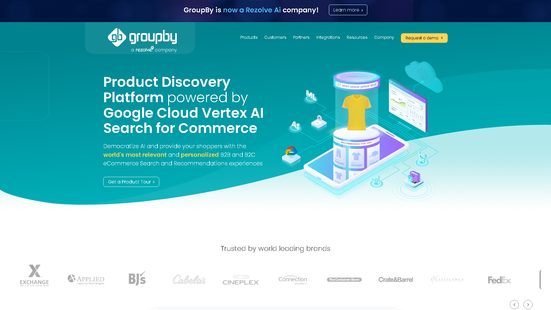 GroupBy Interface Screenshot - Marketing & SEO Tool