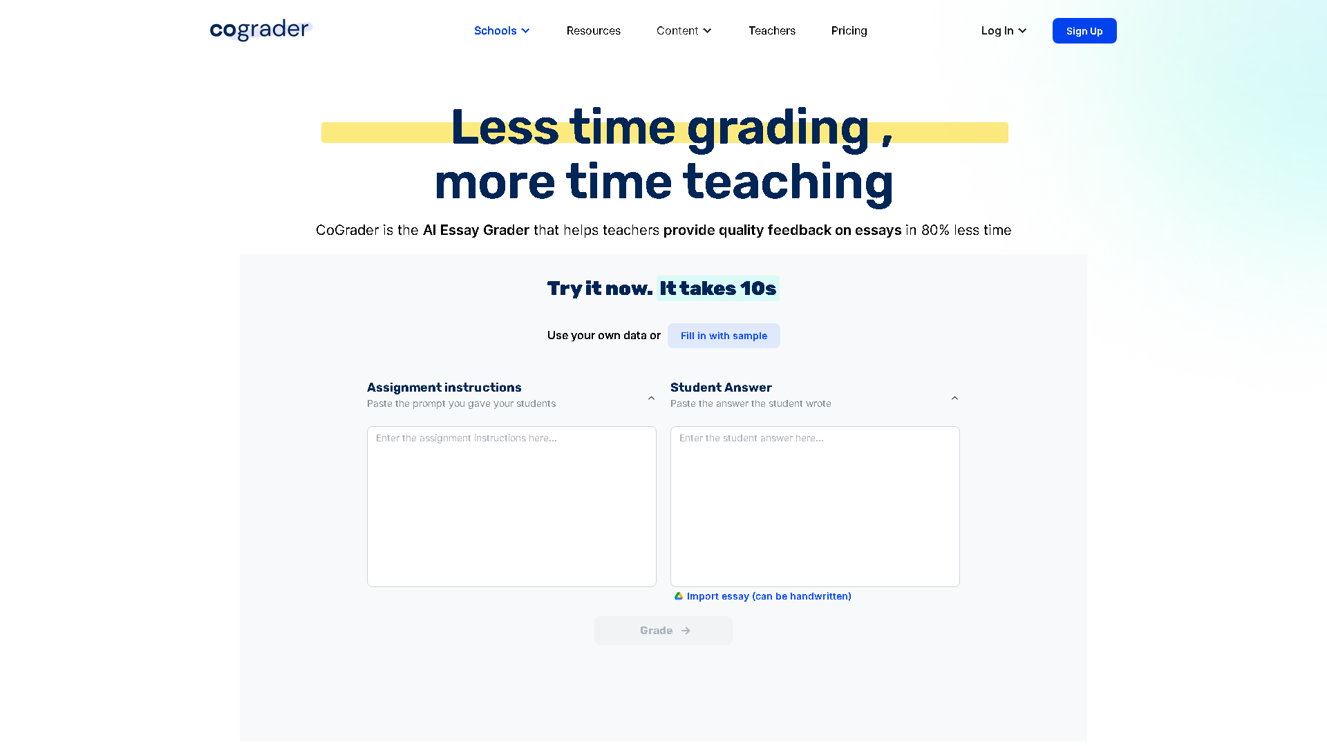 CoGrader Interface Screenshot - AI Detection & Anti-Detection Tool
