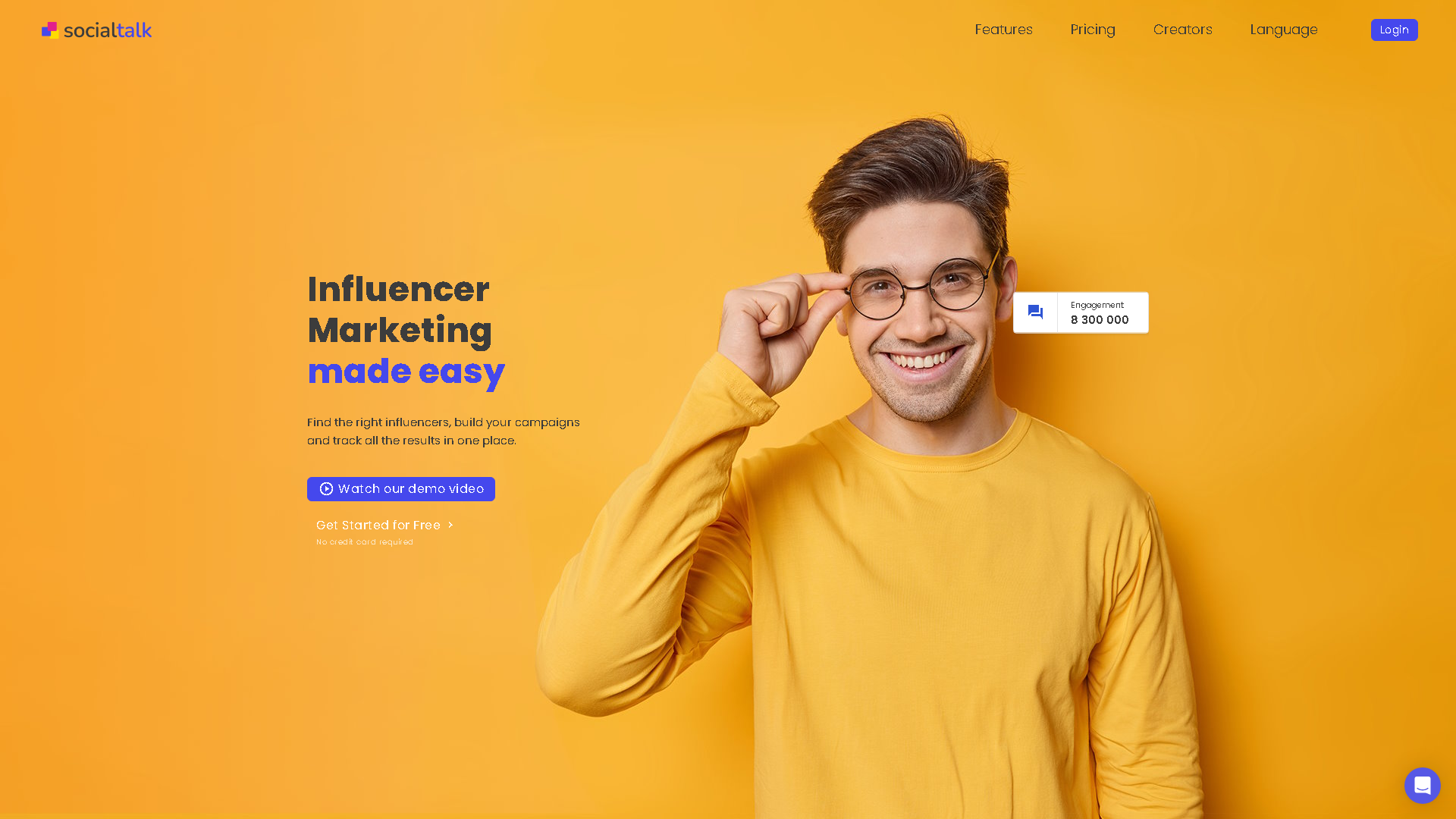 SocialTalk Interface Screenshot - Social Media Tool
