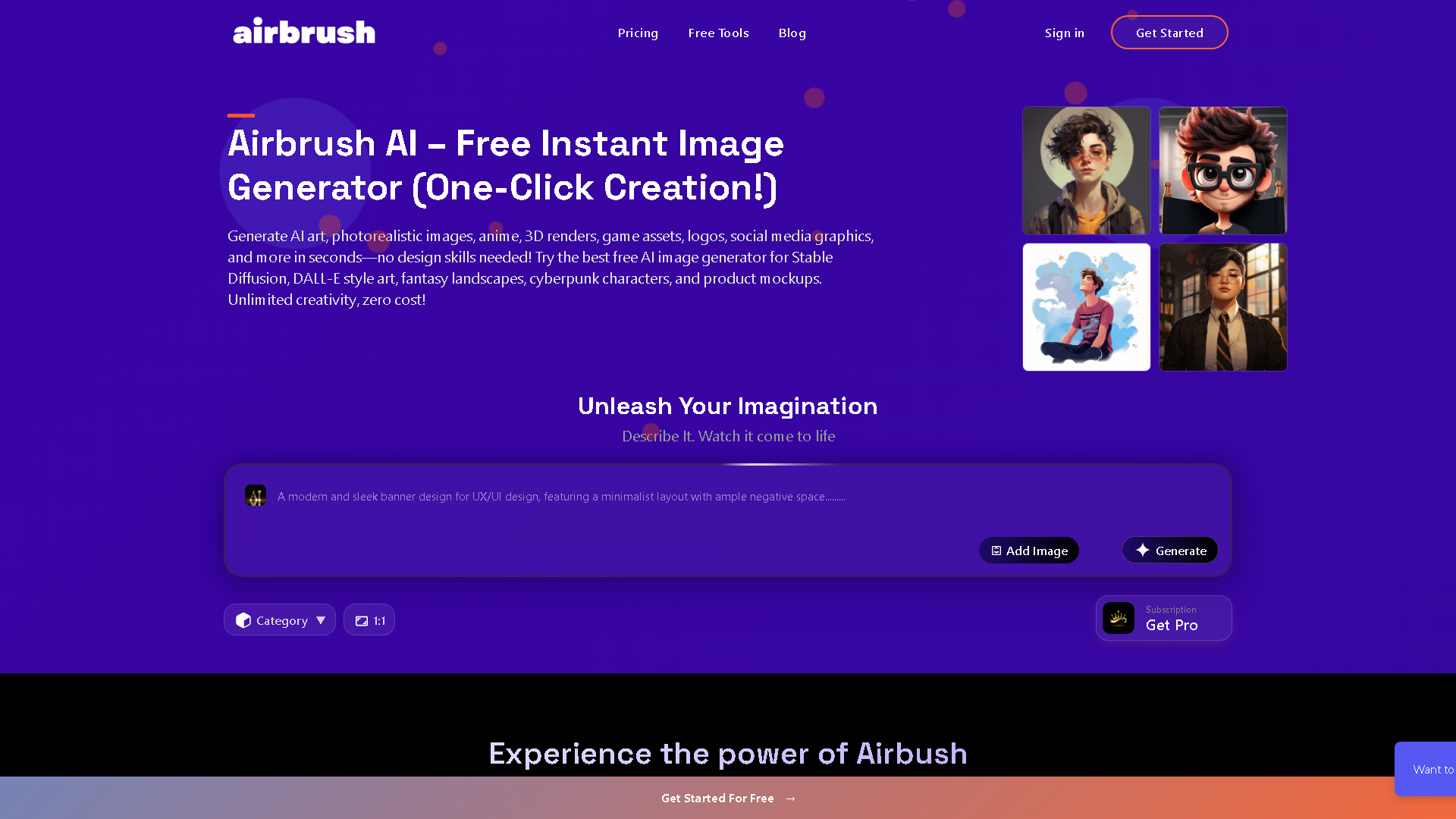 Airbrush Interface Screenshot - Writing & Editing Tool