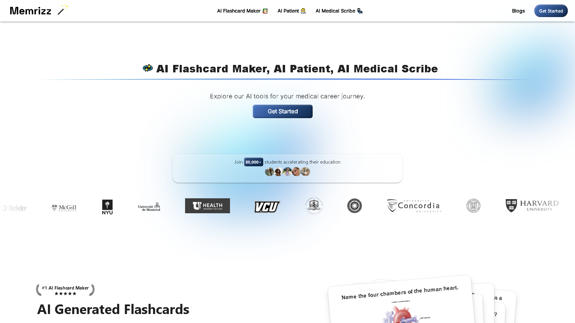 Memrizz Interface Screenshot - Health & Wellness Tool