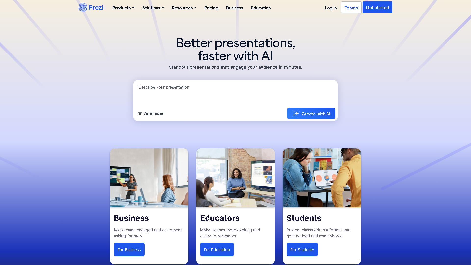 Prezi Interface Screenshot - Art & Creative Design Tool
