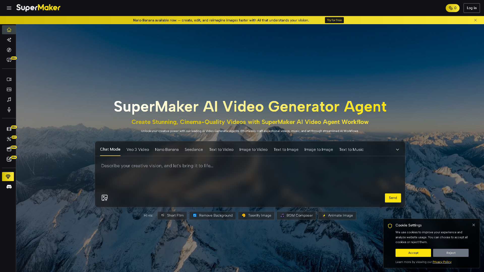 Nano Banana AI Image Generator & Editor Interface Screenshot - Image & Design Tool