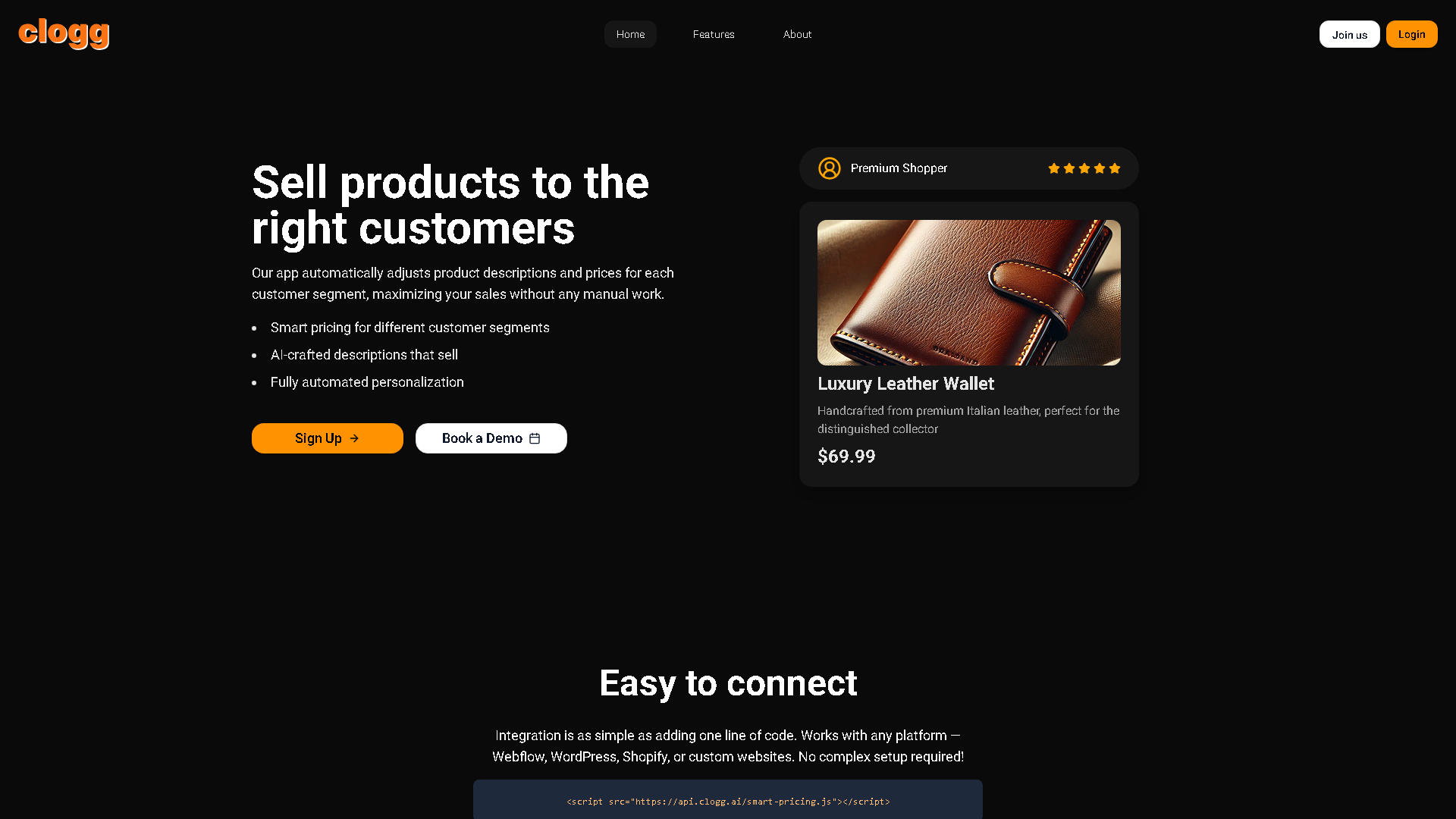 Clogg Interface Screenshot - Writing & Editing Tool