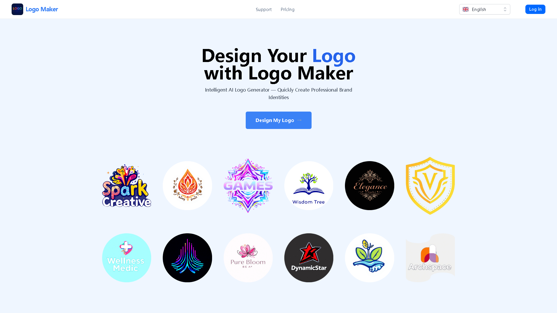 Logo Maker Interface Screenshot - Art & Creative Design Tool