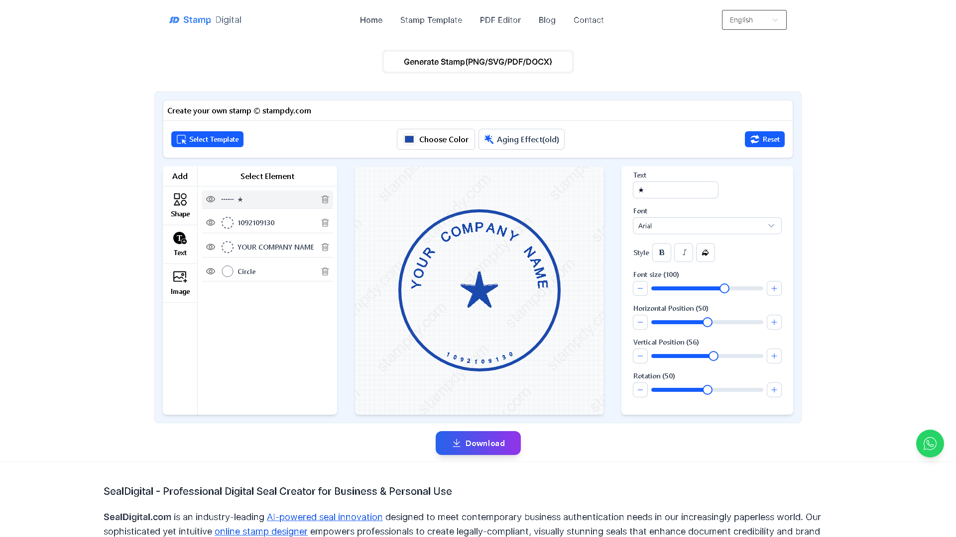 SealDigital Interface Screenshot - Image Generation & Editing Tool