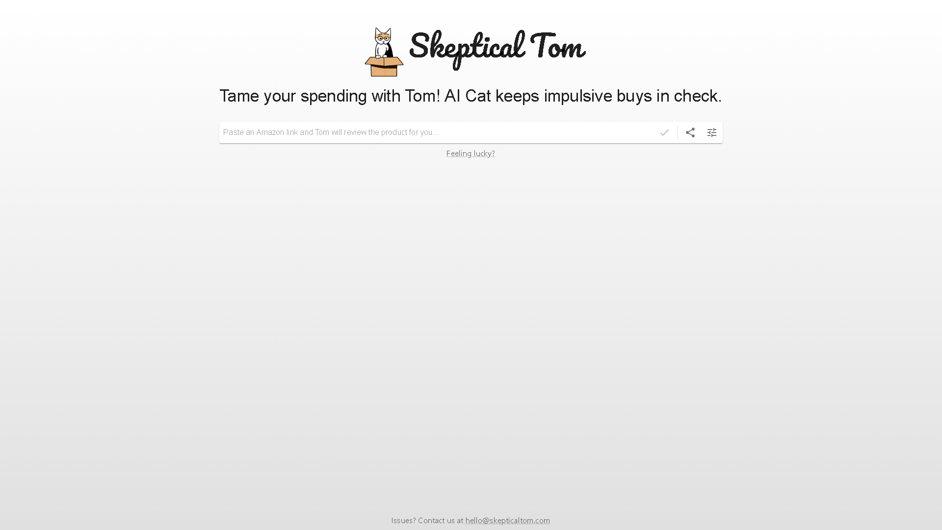 Skeptical Tom Interface Screenshot - Art & Creative Design Tool
