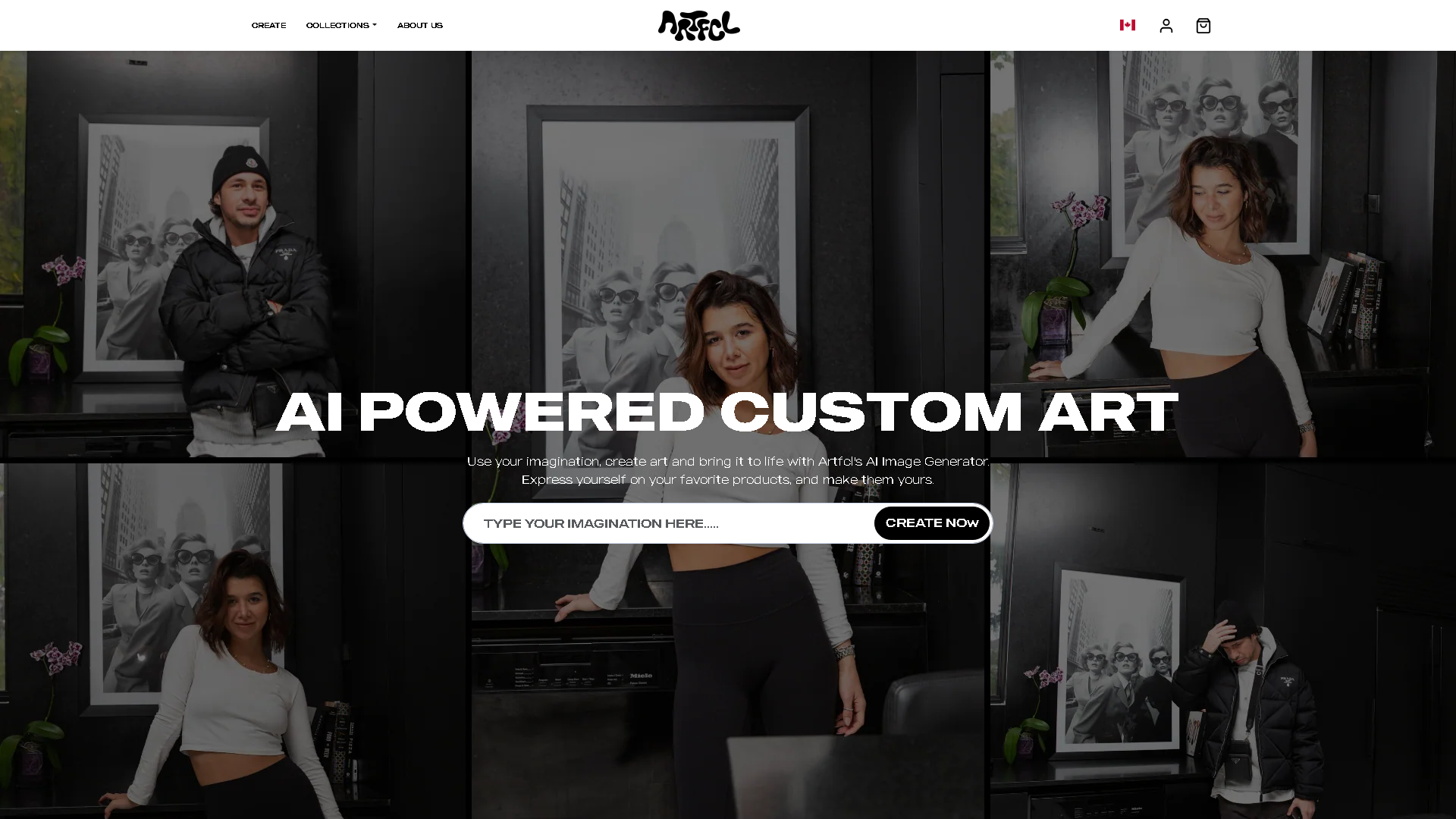 Artfcl Interface Screenshot - Art & Creative Design Tool