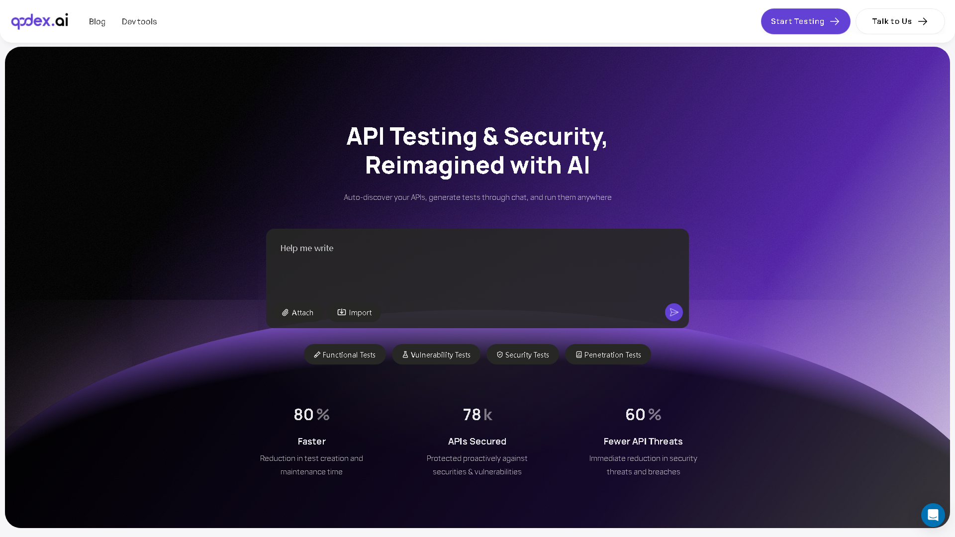 Qodex.ai Interface Screenshot - Development & APIs Tool