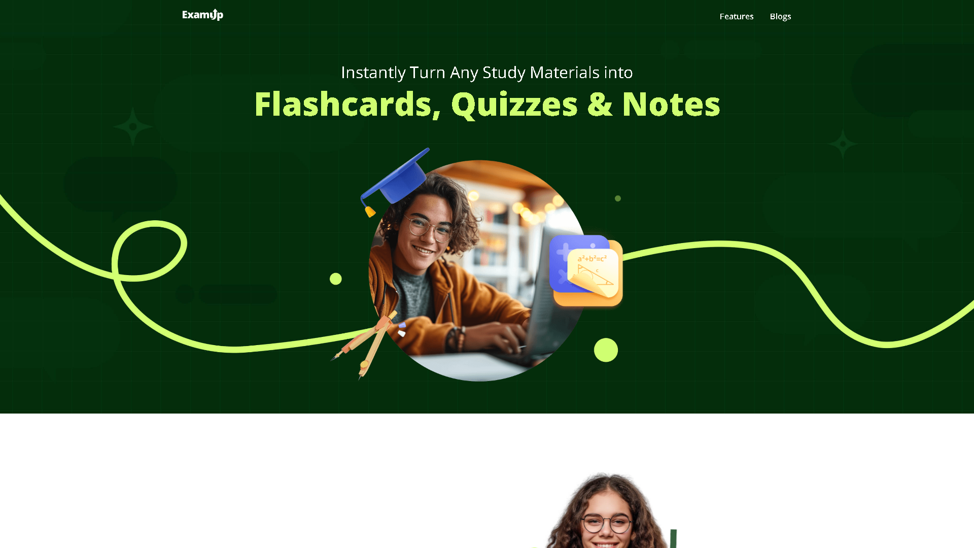 ExamUp Interface Screenshot - Education & Translation Tool
