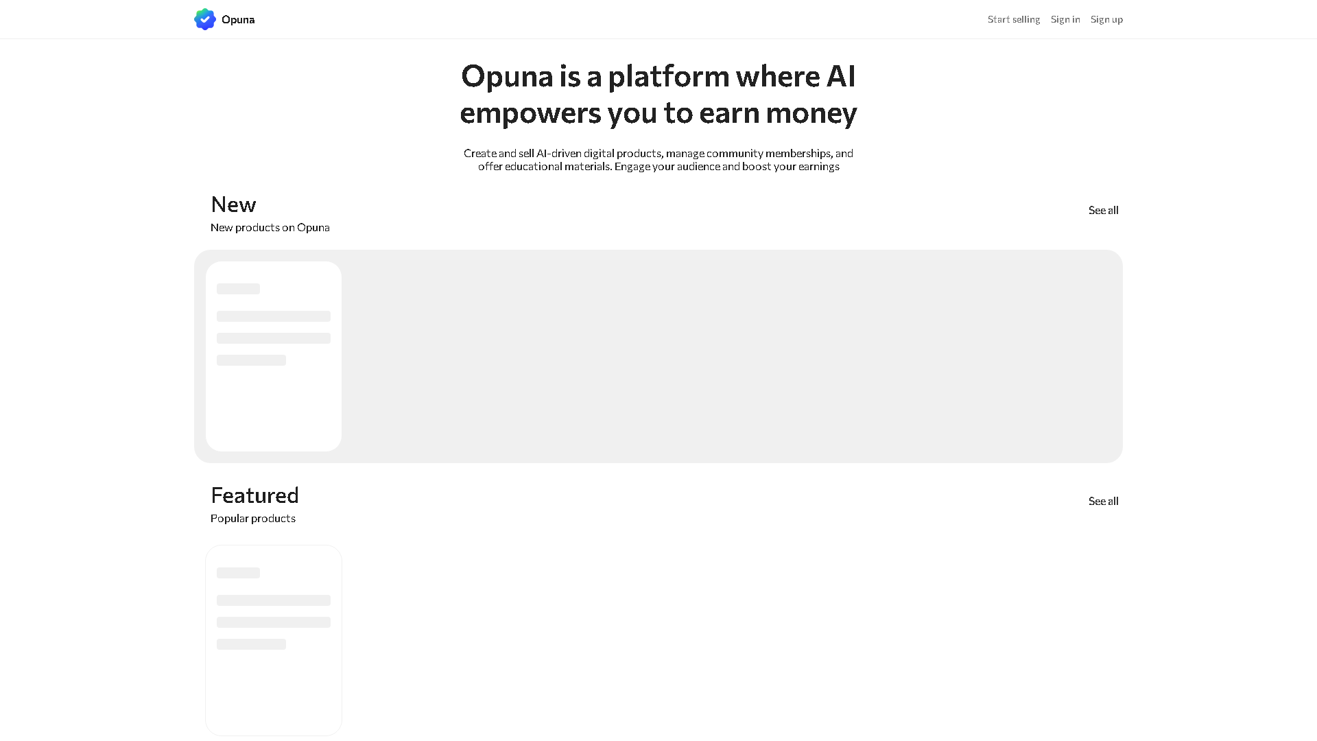 Opuna Interface Screenshot - Business Research Tool