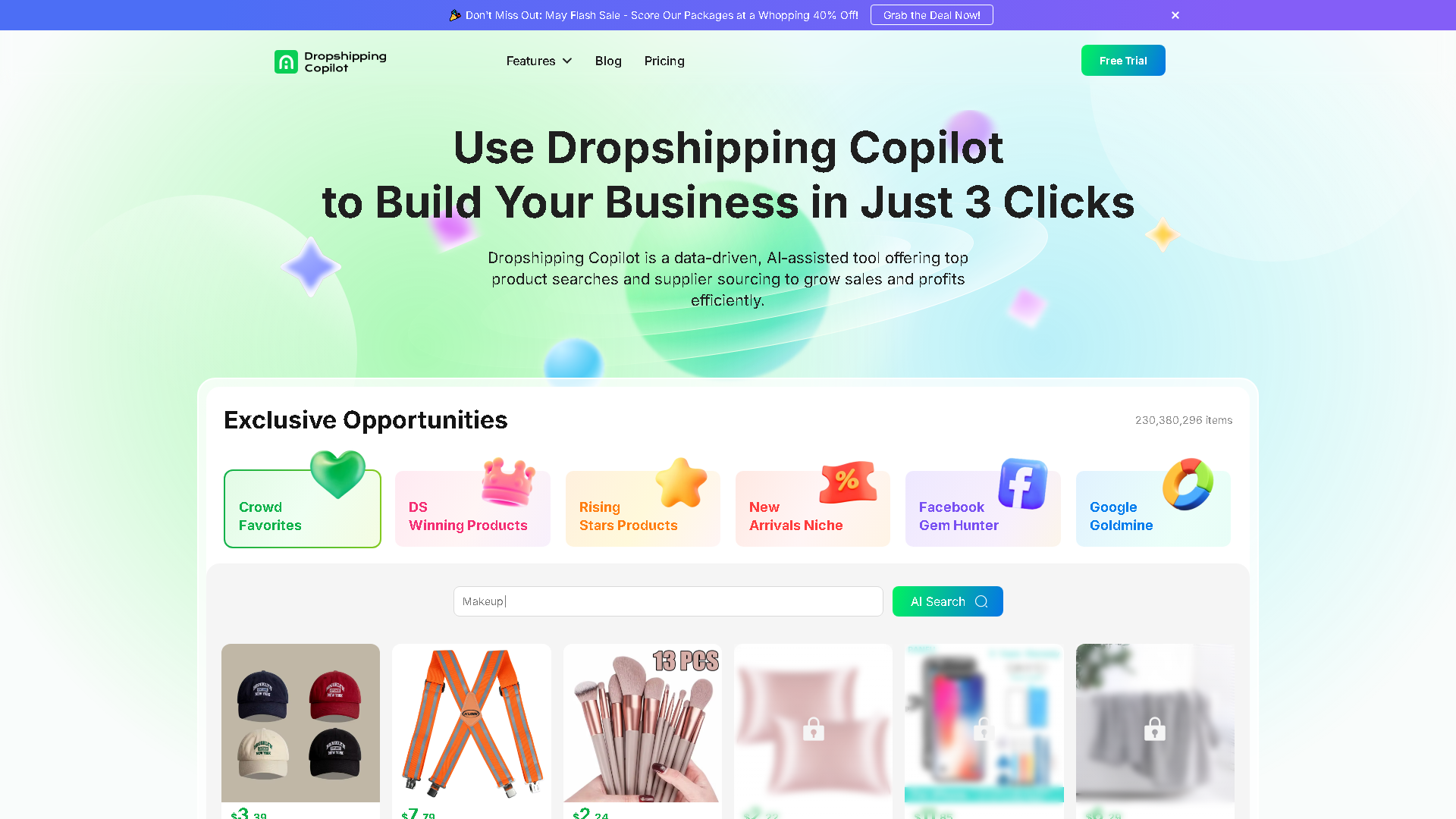 Dropshipping Copilot Interface Screenshot - Writing & Editing Tool
