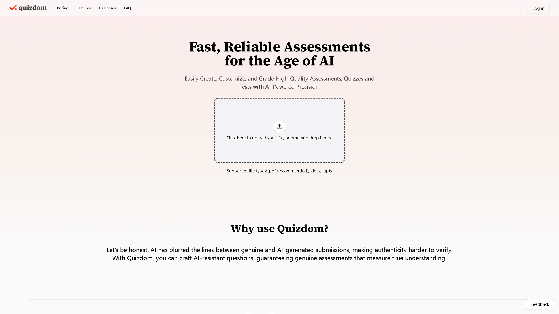 Quizdom AI Interface Screenshot - Education & Translation Tool