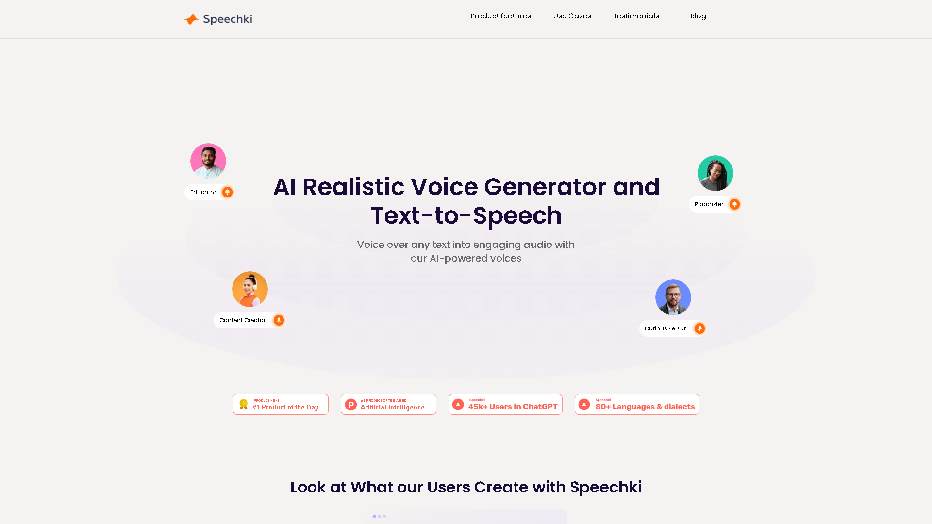Speechki Interface Screenshot - Voice Generation & Conversion Tool