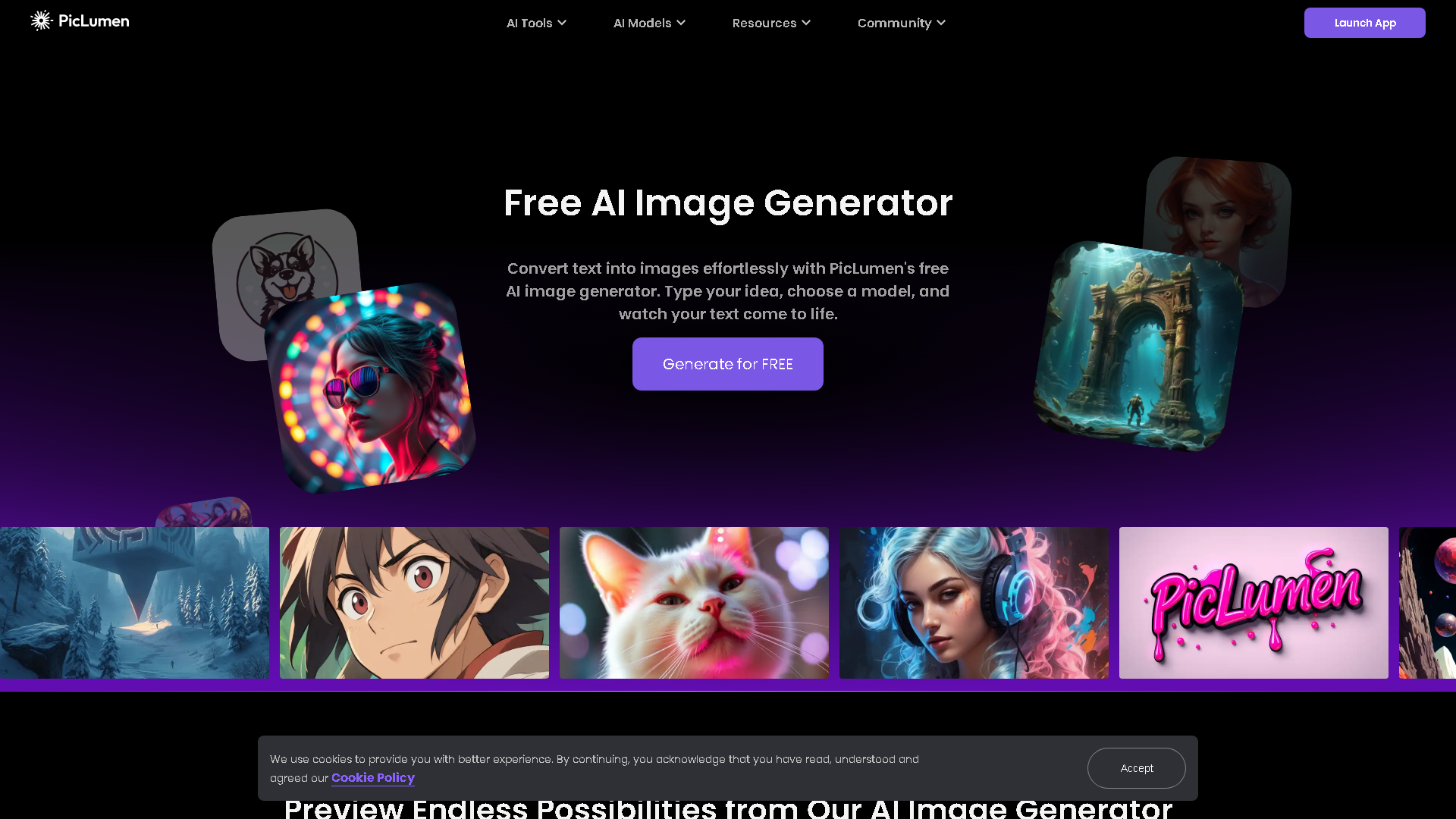 PicLumen Interface Screenshot - Image & Design Tool