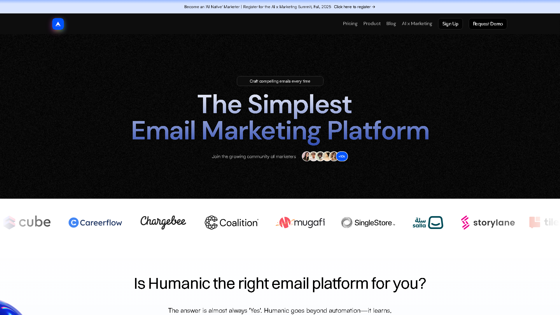 Humanic Interface Screenshot - Marketing & Advertising Tool