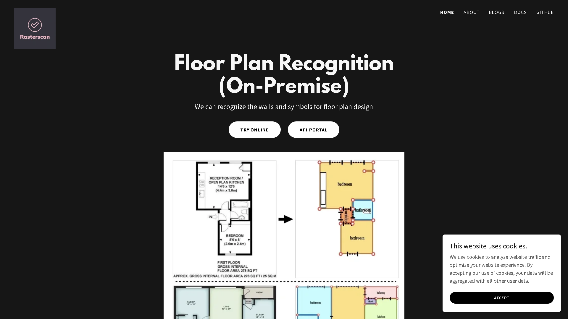 Rasterscan Interface Screenshot - Image Analysis Tool
