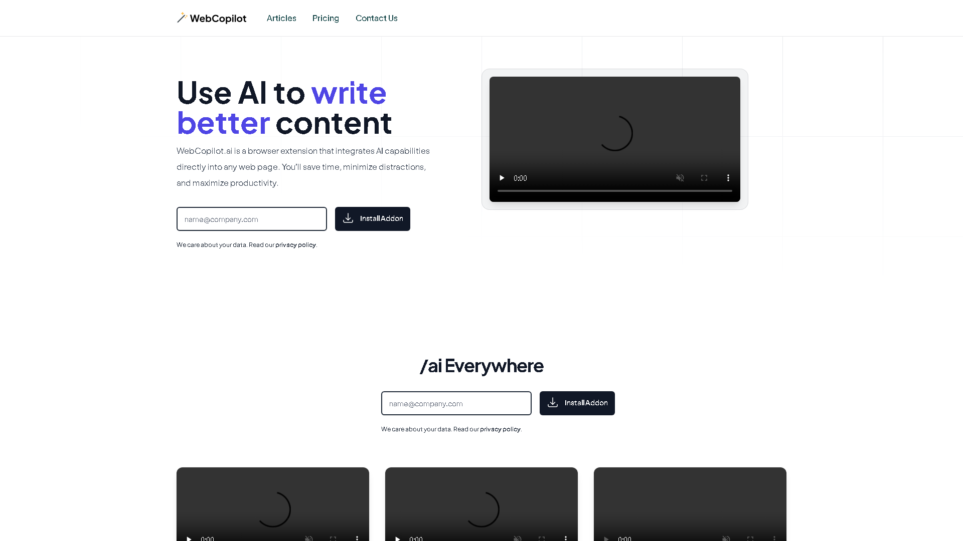 WebCopilot.ai Interface Screenshot - Office & Productivity Tool