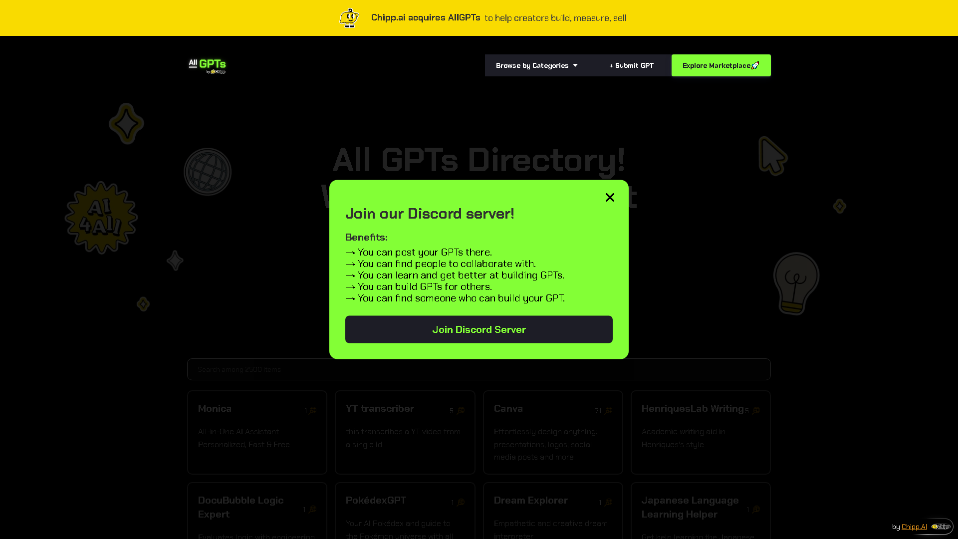 AllGPTs Interface Screenshot - Office & Productivity Tool