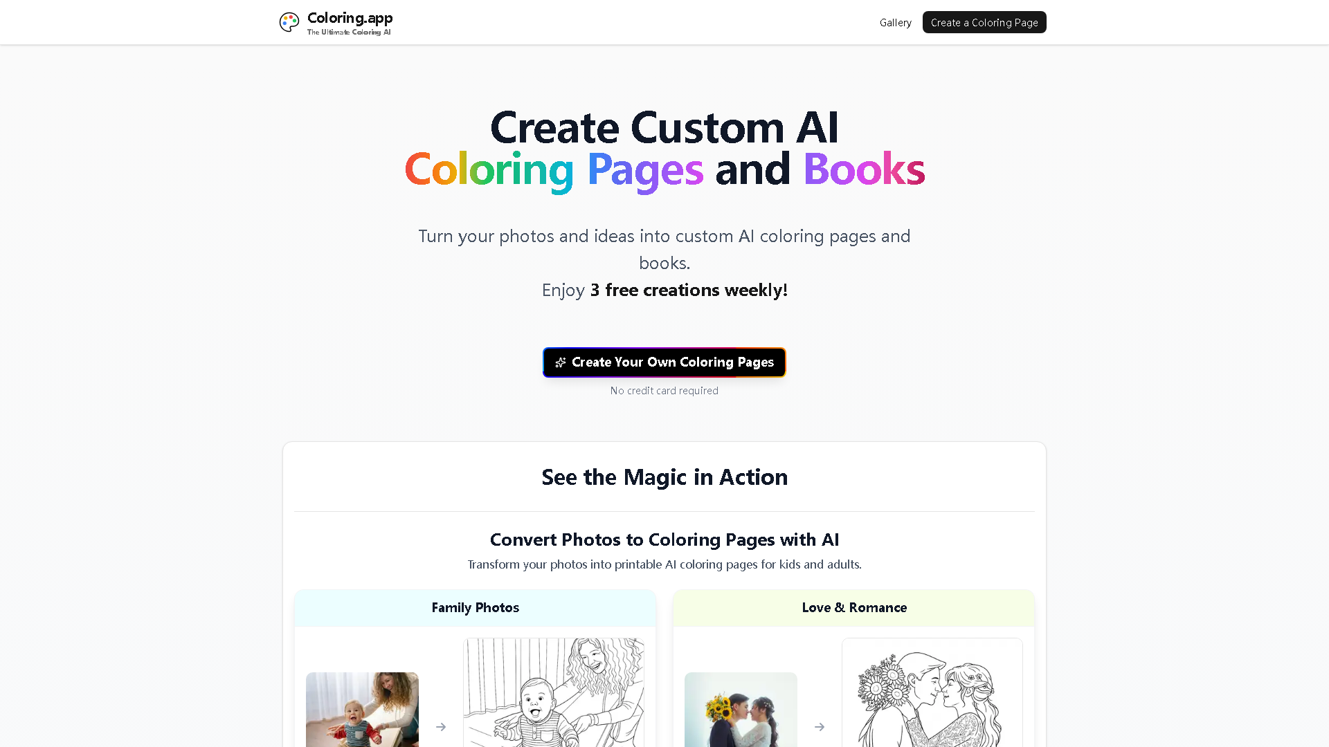 Coloring.app Interface Screenshot - Art & Creative Design Tool