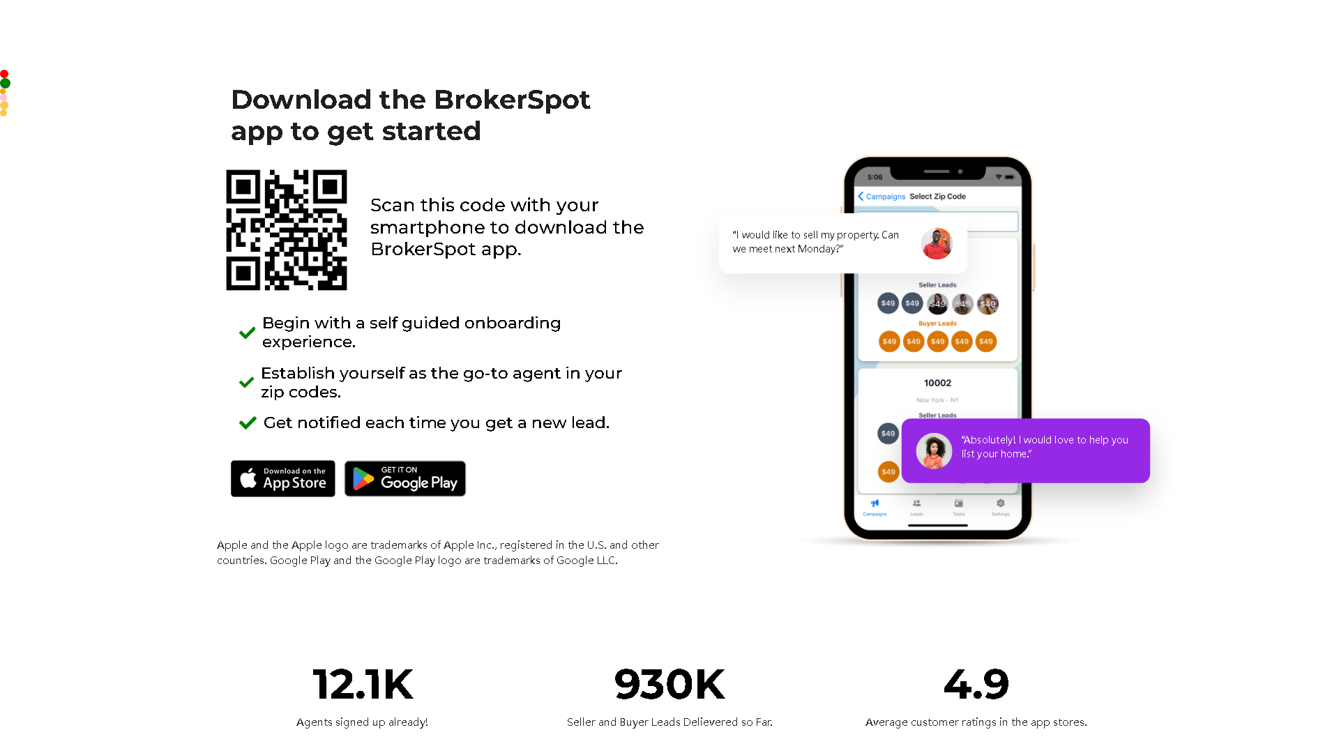 BrokerSpot Interface Screenshot - Development & APIs Tool