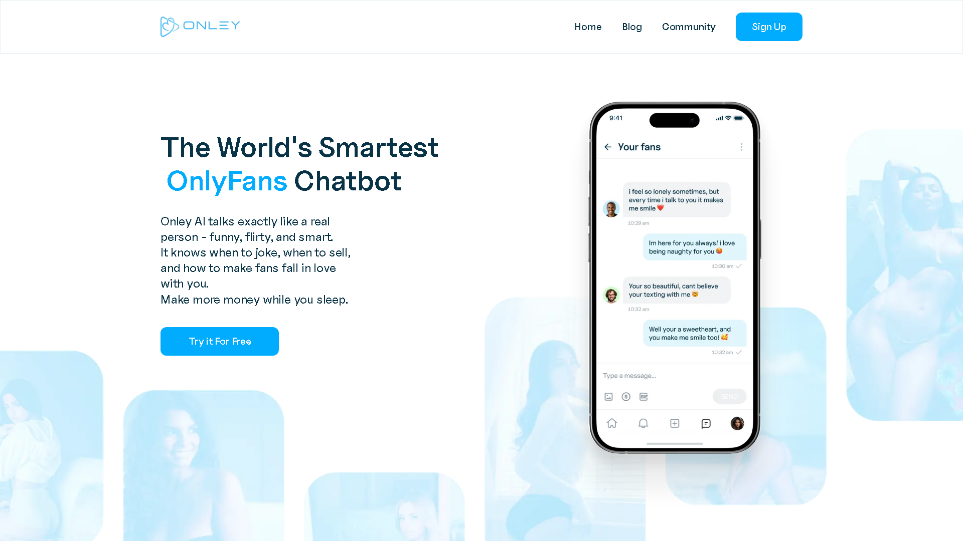 Onley AI Interface Screenshot - Social Media Tool
