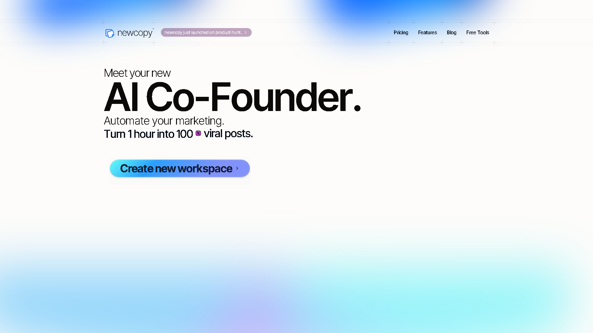 New Copy Interface Screenshot - Writing & Editing Tool